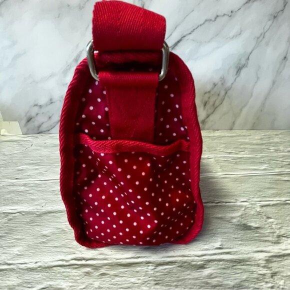 Street Lites Red/White Polka Dot Nylon Crossbody Bag - Picture 4 of 13